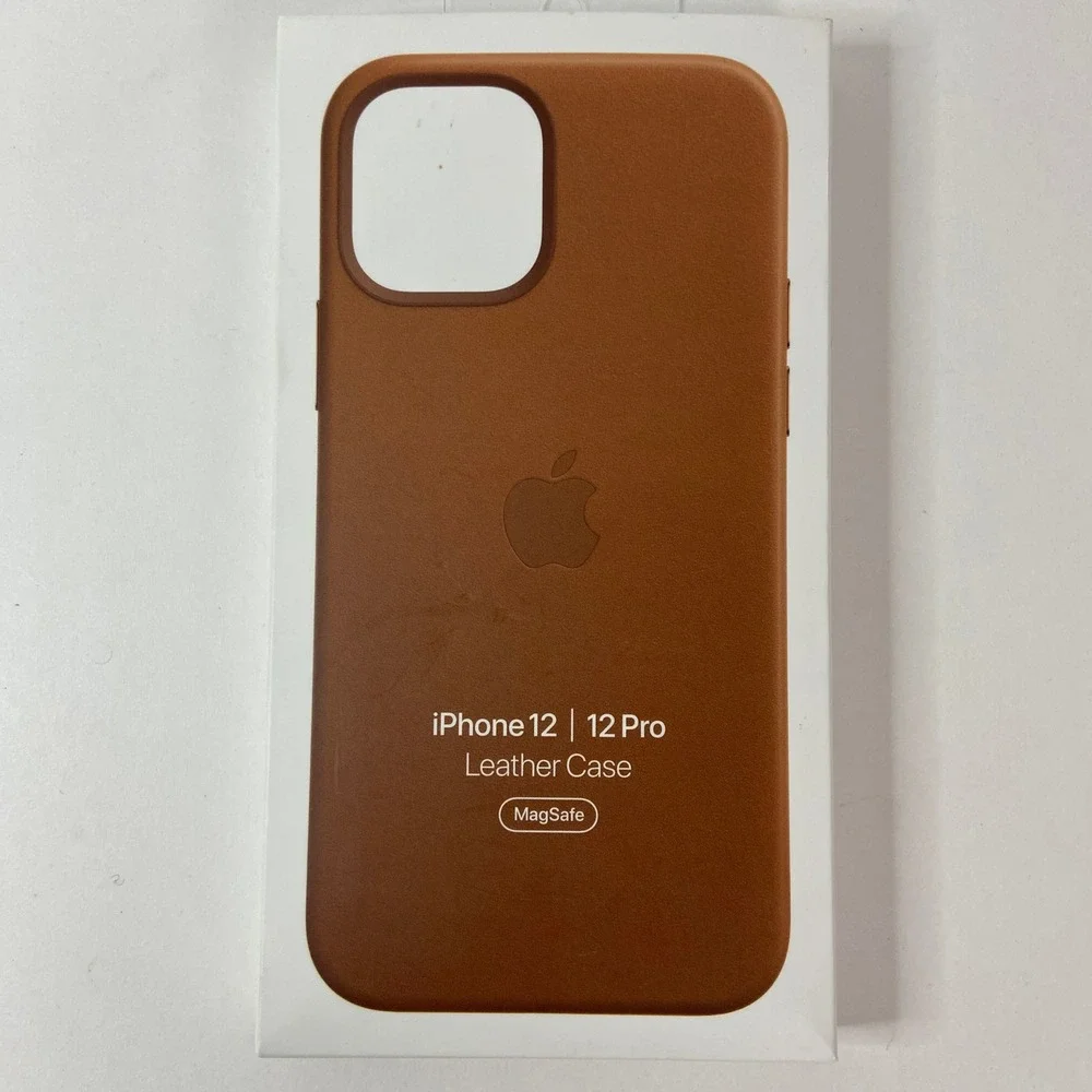 Apple iPhone 12 12 Pro Leather Case MagSafe Saddle Brown A2494 MHKF3ZM/A